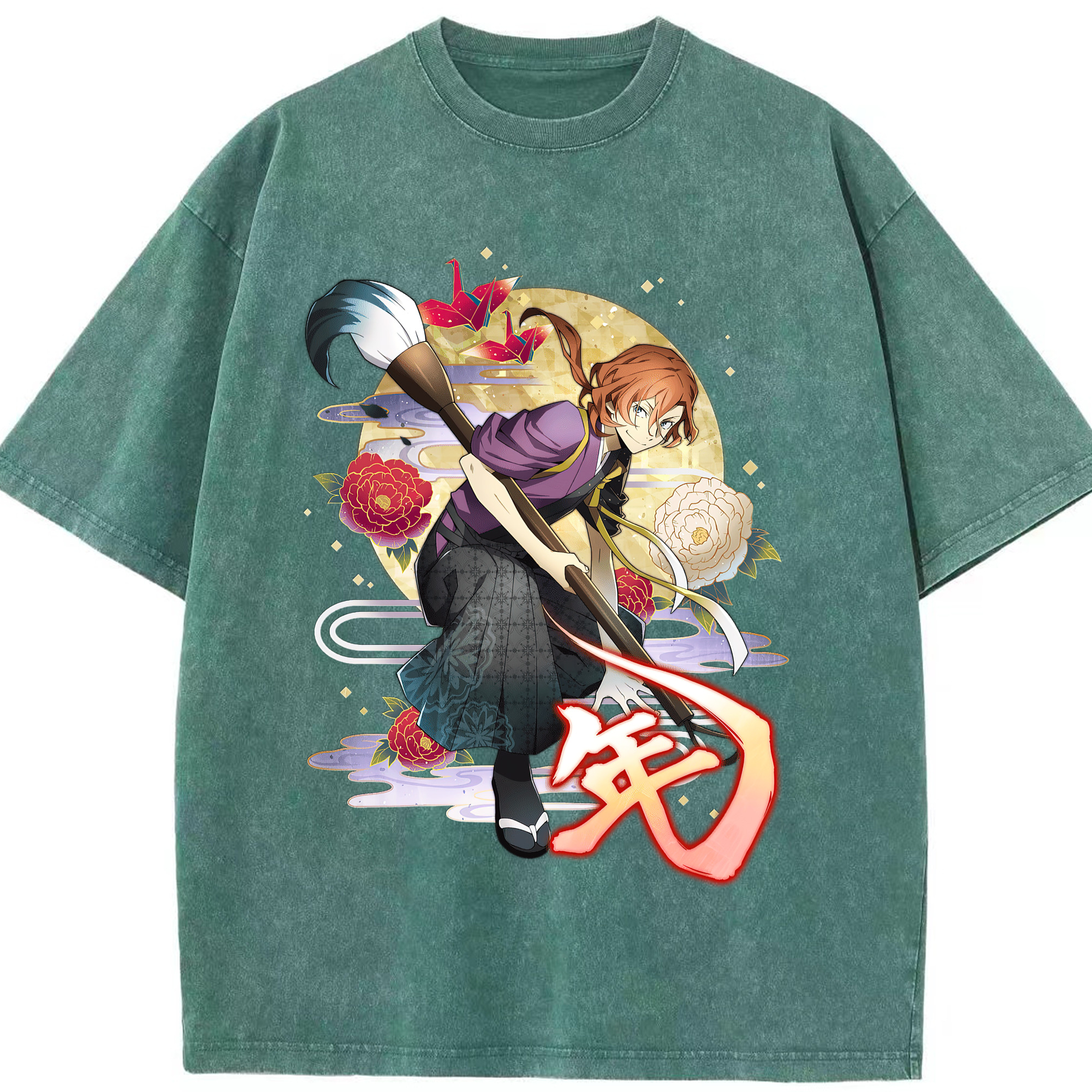 （画像用） 文豪ストレイドッグス Bungo Stray Dogs 綿100% ヴィンテージ風 半袖Tシャツ（フロントプリント）
